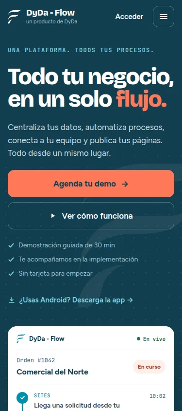 Aplicación vista en el celular